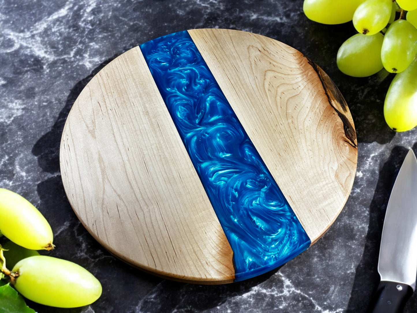 Handmade Maple Wood & Resin Lazy Susan Turntable – American Made | 13", 14", 20" (Copy)