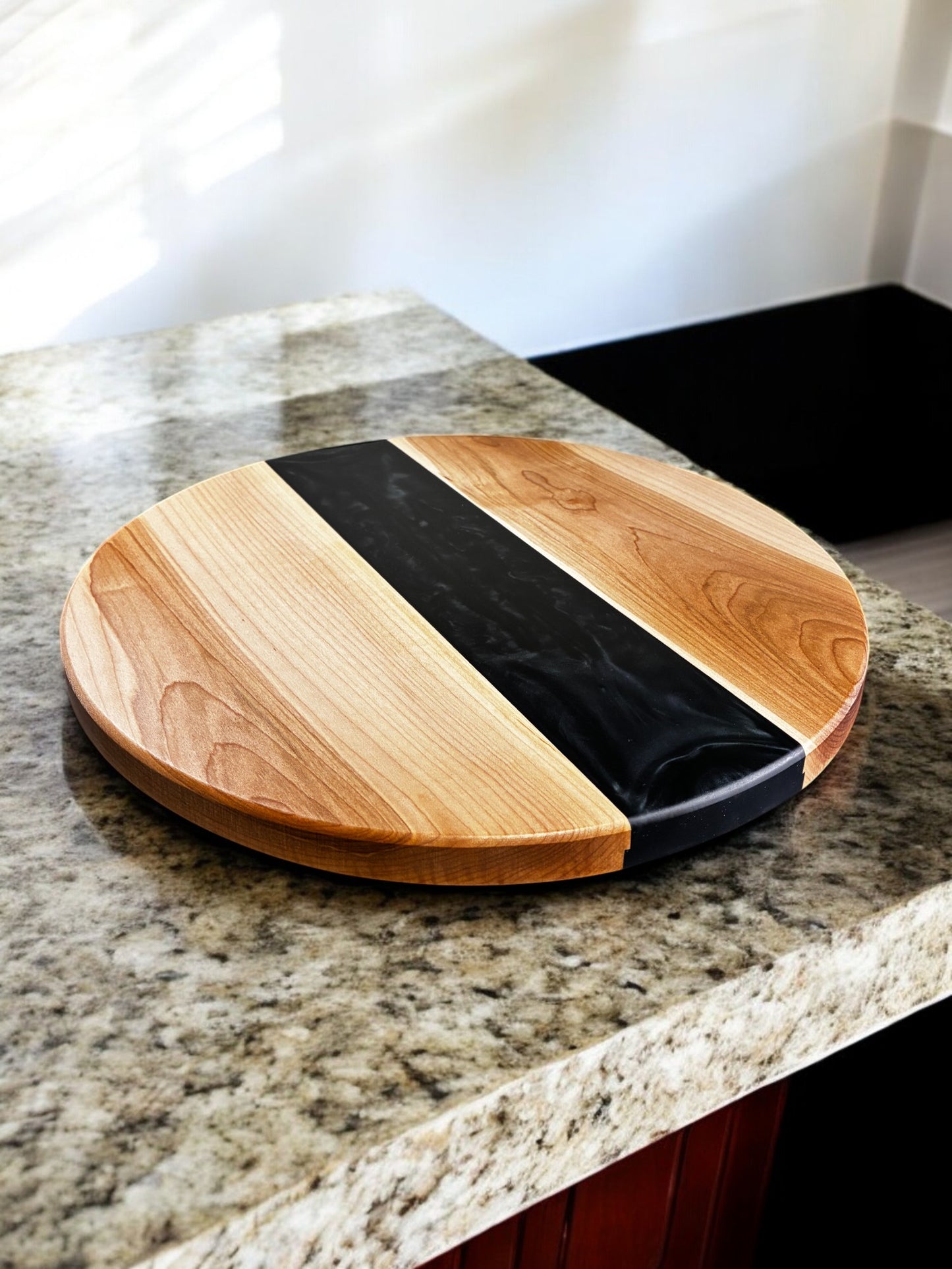 Handmade Maple Wood & Resin Lazy Susan Turntable – American Made | 13", 14", 20" (Copy)