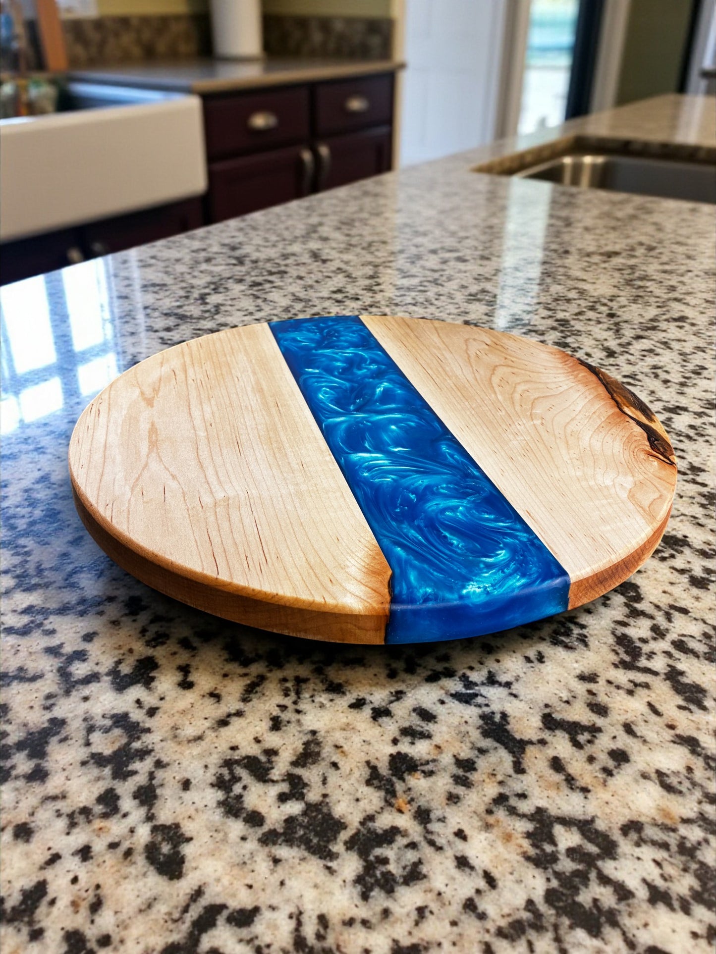 Handmade Maple Wood & Resin Lazy Susan Turntable – American Made | 13", 14", 20" (Copy)