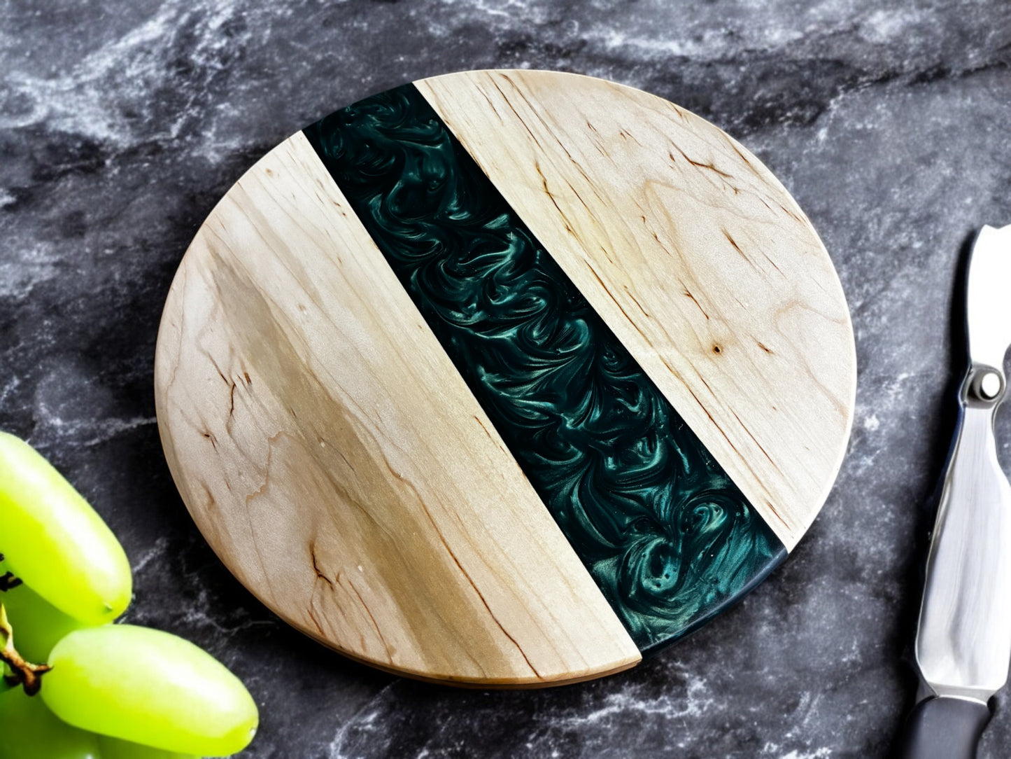 Handmade Maple Wood & Resin Lazy Susan Turntable – American Made | 13", 14", 20" (Copy)