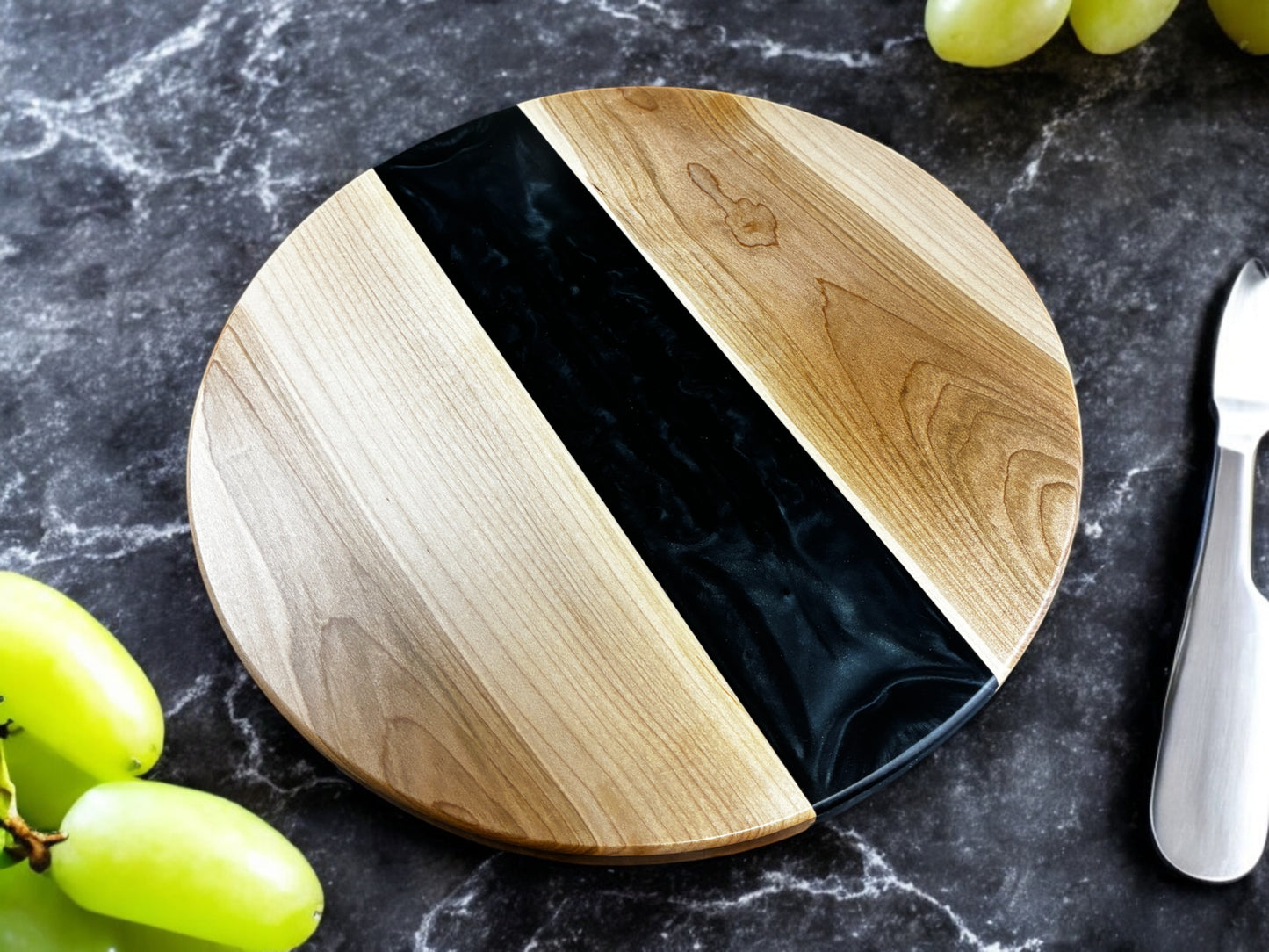 Handmade Maple Wood & Resin Lazy Susan Turntable – American Made | 13", 14", 20" (Copy)