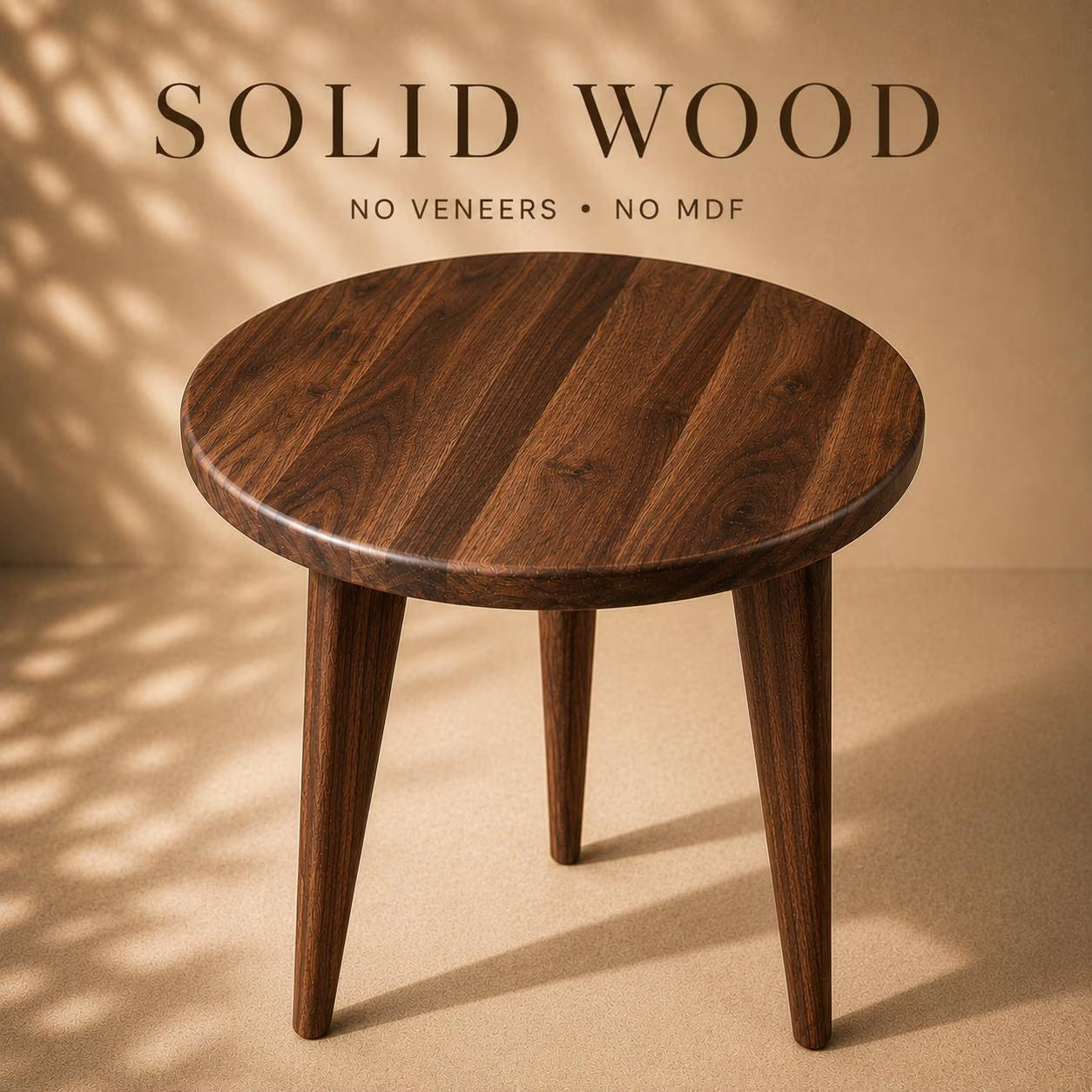Tapered Leg Solid Wood End Table